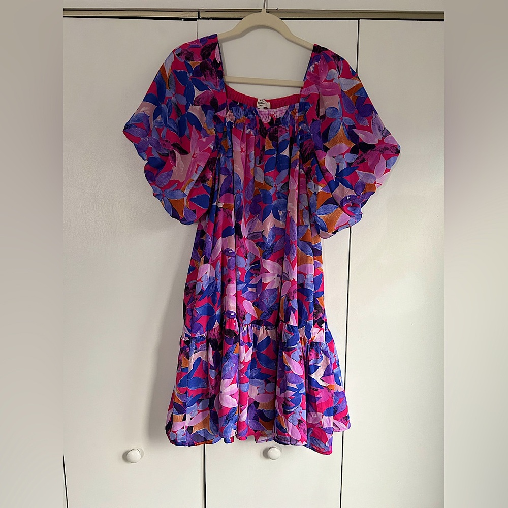 NWOT Entro Square Neck Floral Dress XL